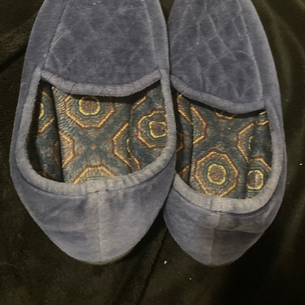Source Unknown Blue Velvet Loafers